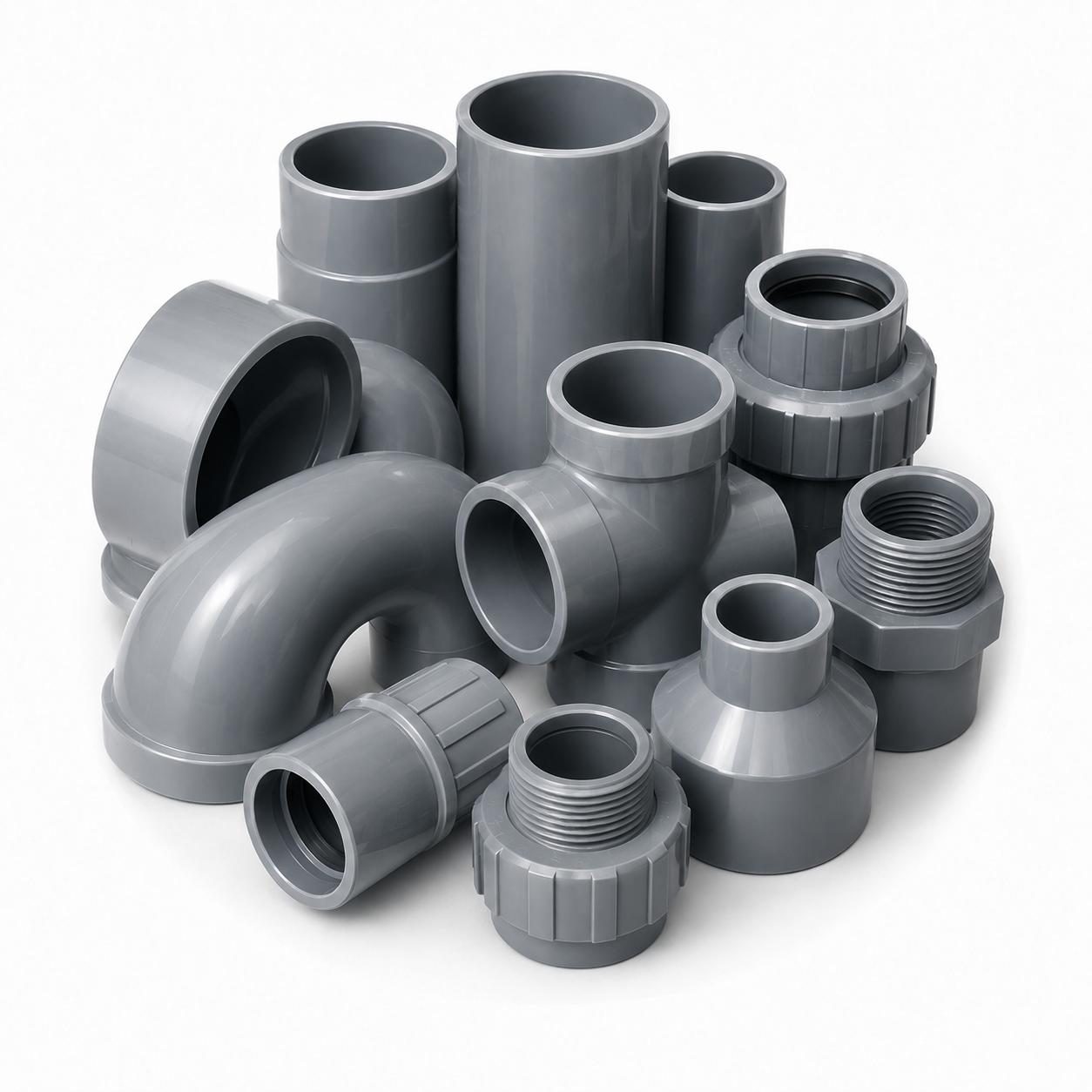 Phụ kiện ống PVC cứng – Co, tê, nối, lơi, bịt ống nhựa PVC